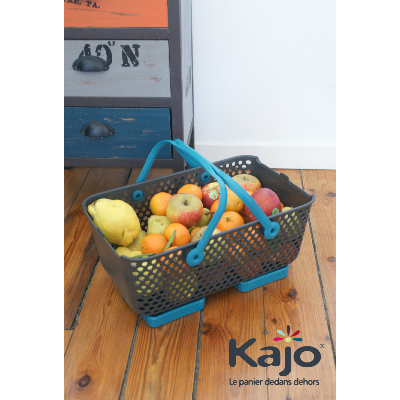 Panier de récolte Gris/Turquoise 15 litres Kajo