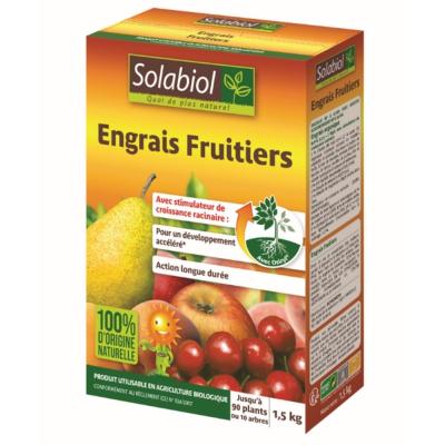 Engrais arbres fruitiers 1.5 kg Solabiol