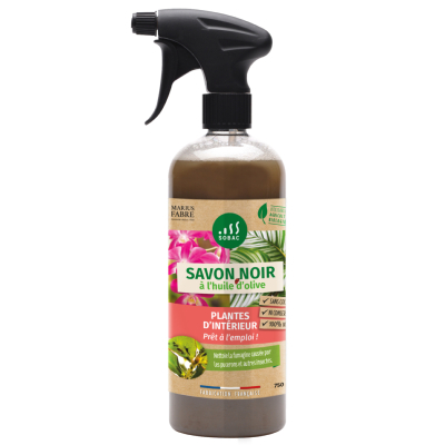 Savon noir prêt à l'emploi spécial plantes d'intérieur - Spray 750 ml