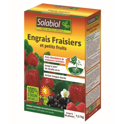 Engrais fraisiers et petits fruits 1.5 kg Solabiol