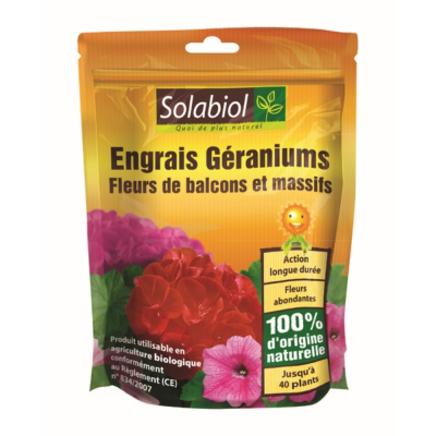 Engrais géranium et fleurs 500 gr. Solabiol